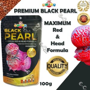 Okiko Black Pearl flowerhorn Fish Food red Head Formula 100gm